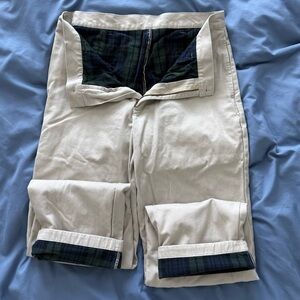 Men's Double L® Chinos, Natural Fit, Plain Front, Flannel-Lined